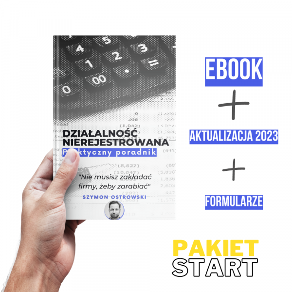 Dzialalnosc nierejestrowana ebook Pakiet Start 1000x1000