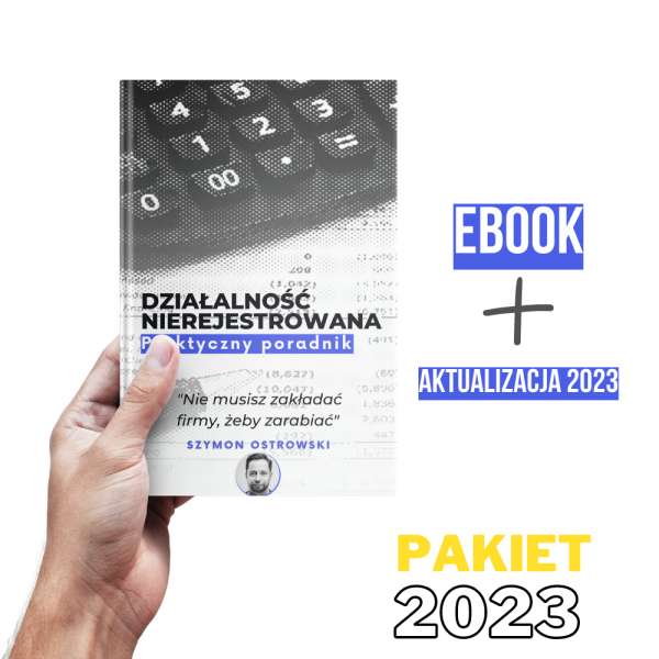 Dzialalnosc nierejestrowana ebook Pakiet 2023 1000x1000